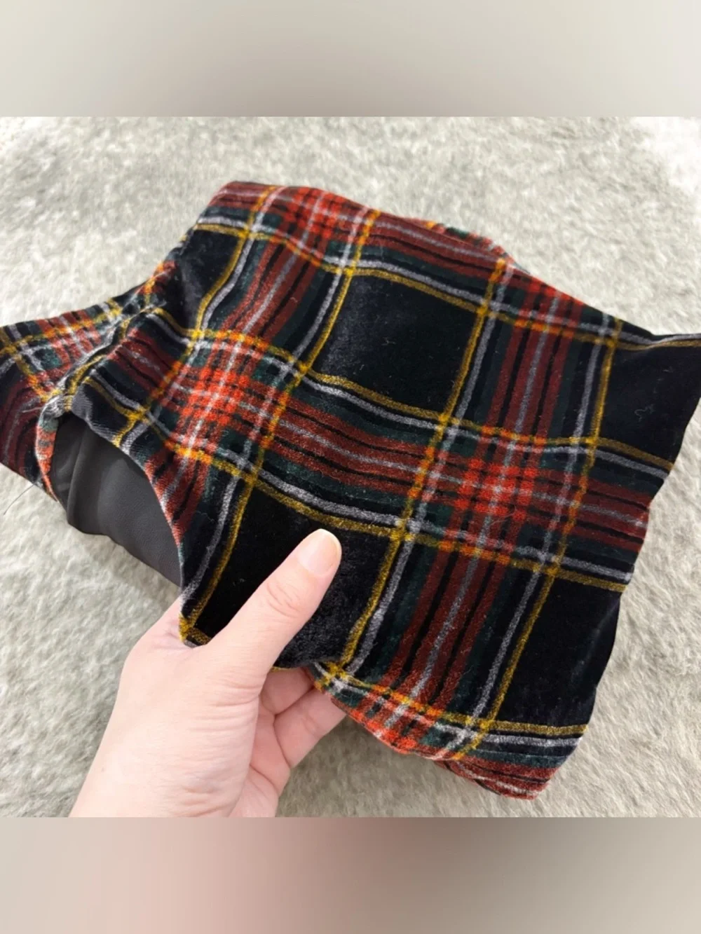 J. Crew Tartan Plaid Velvet Tank Top 6T 6 Tall